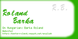 roland barka business card